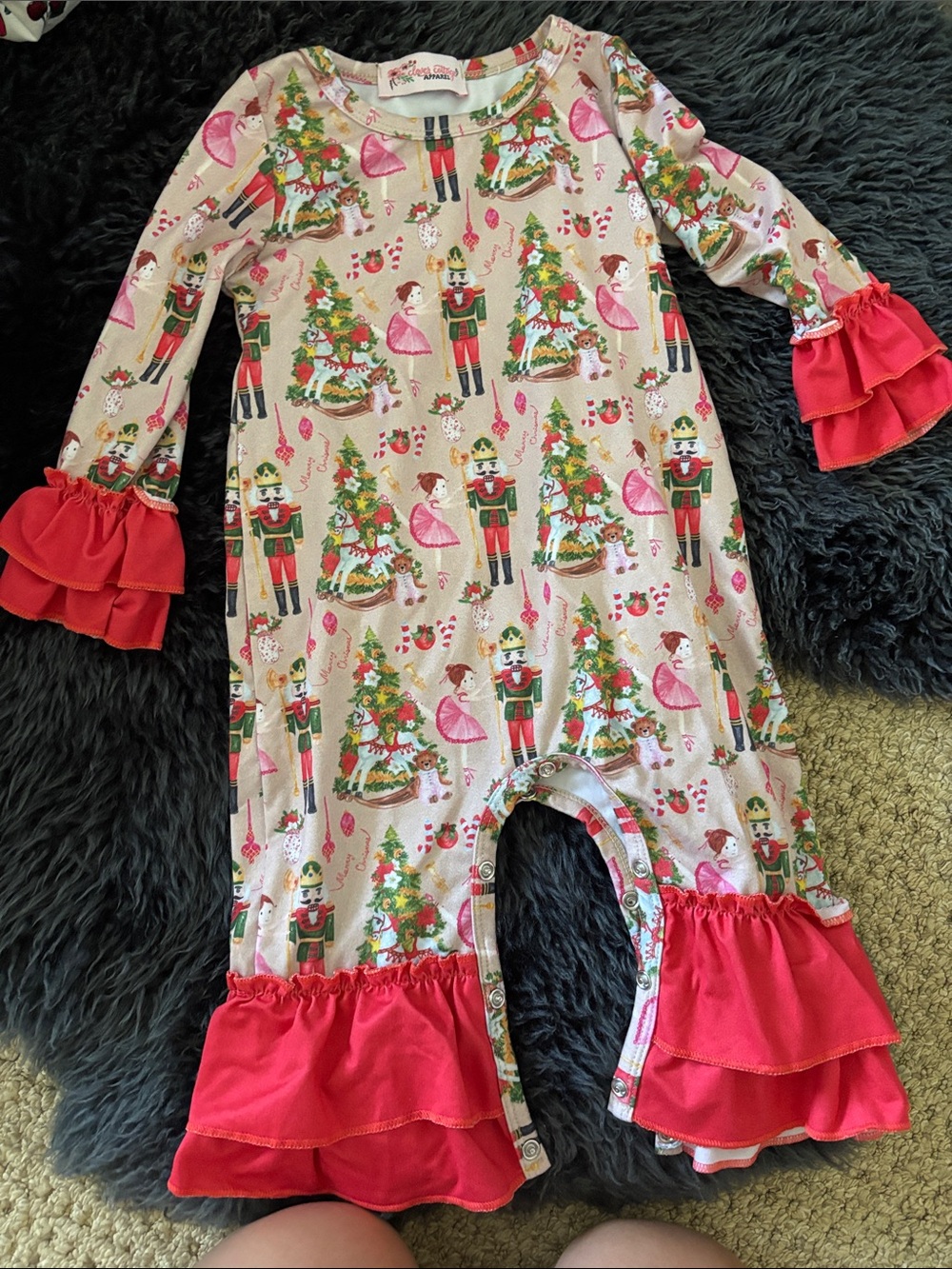 Clover cottage bell bottom Christmas nutcracker suit